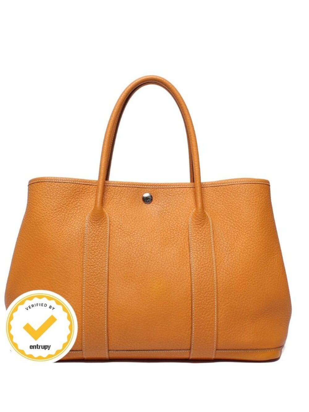 Hermes Tote Bag Silver Garden Party PM 36 Taurillon Clemence